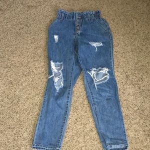 F21 wide leg jeans